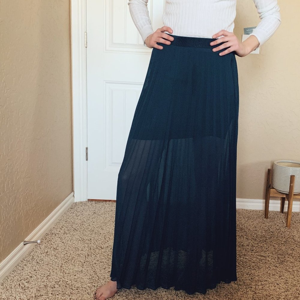 J.Crew Full-Length Pleated Skirt